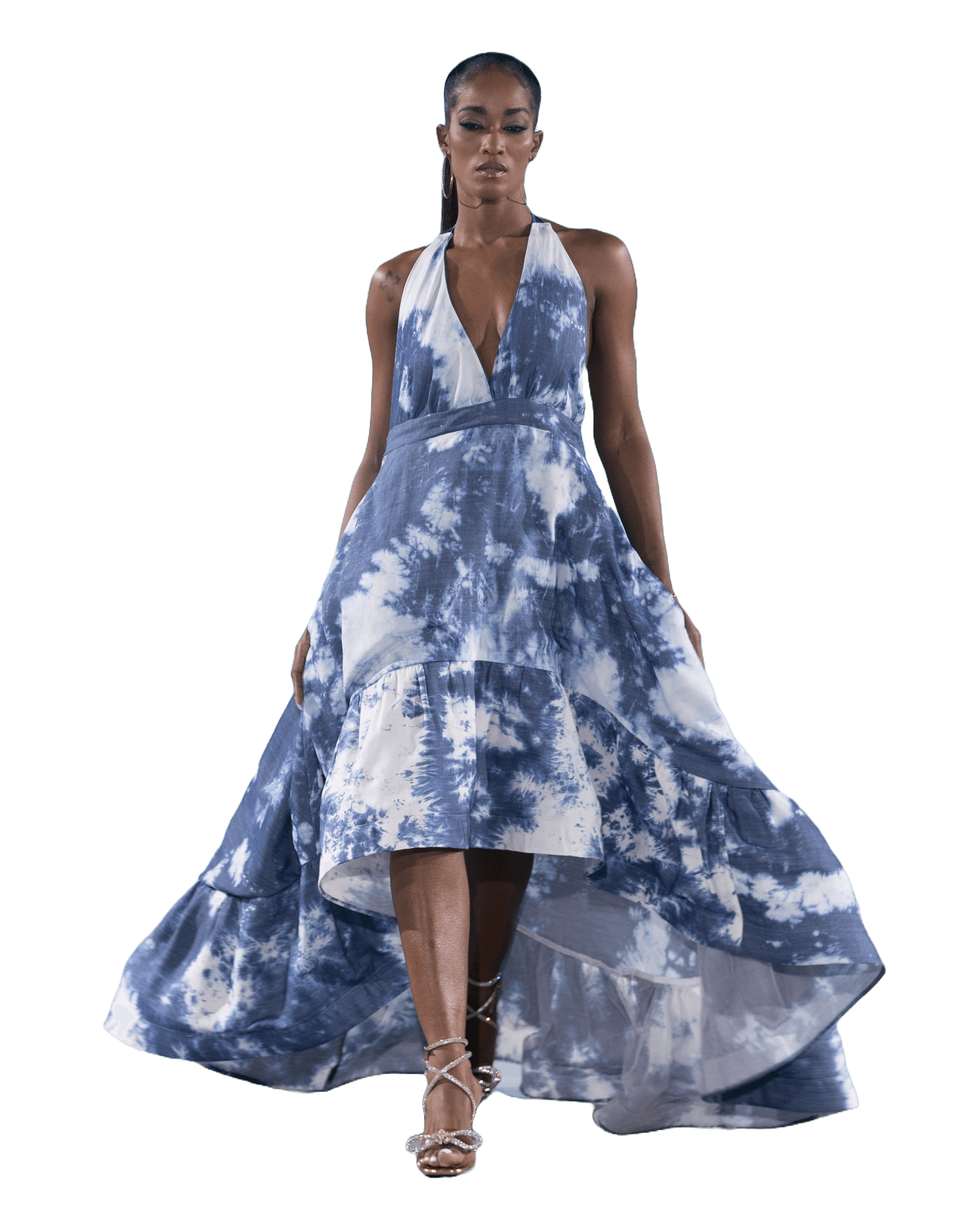 Significant Persona Tie-Dye Denim Sleeveless Gown
