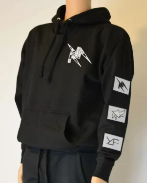 Black Logo Patch Hoodie