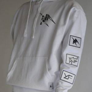 White Logo Patch Hoodie