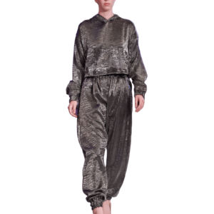 Hooded Top and Harem Pants Matching Set