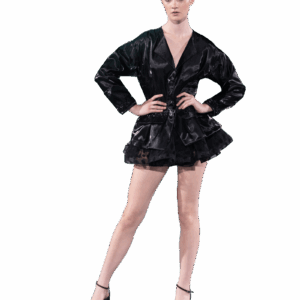 Exquisite Energy Tulle Skirt Black Tux Dress