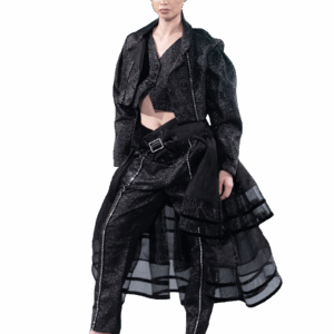 Ready To Conquer Metallic Brocade 4-Piece Matching Pants Set